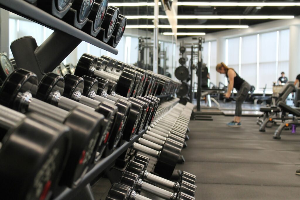 Fitness studio with training equipment for a lead generation campaign