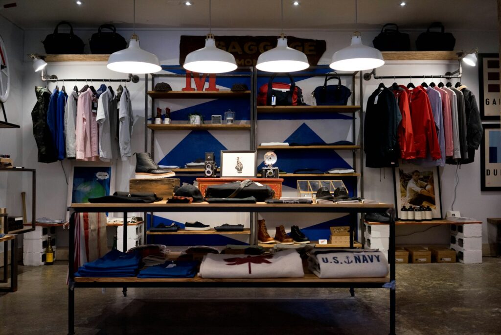 Independent retail boutique interior for a digital advertising campaign